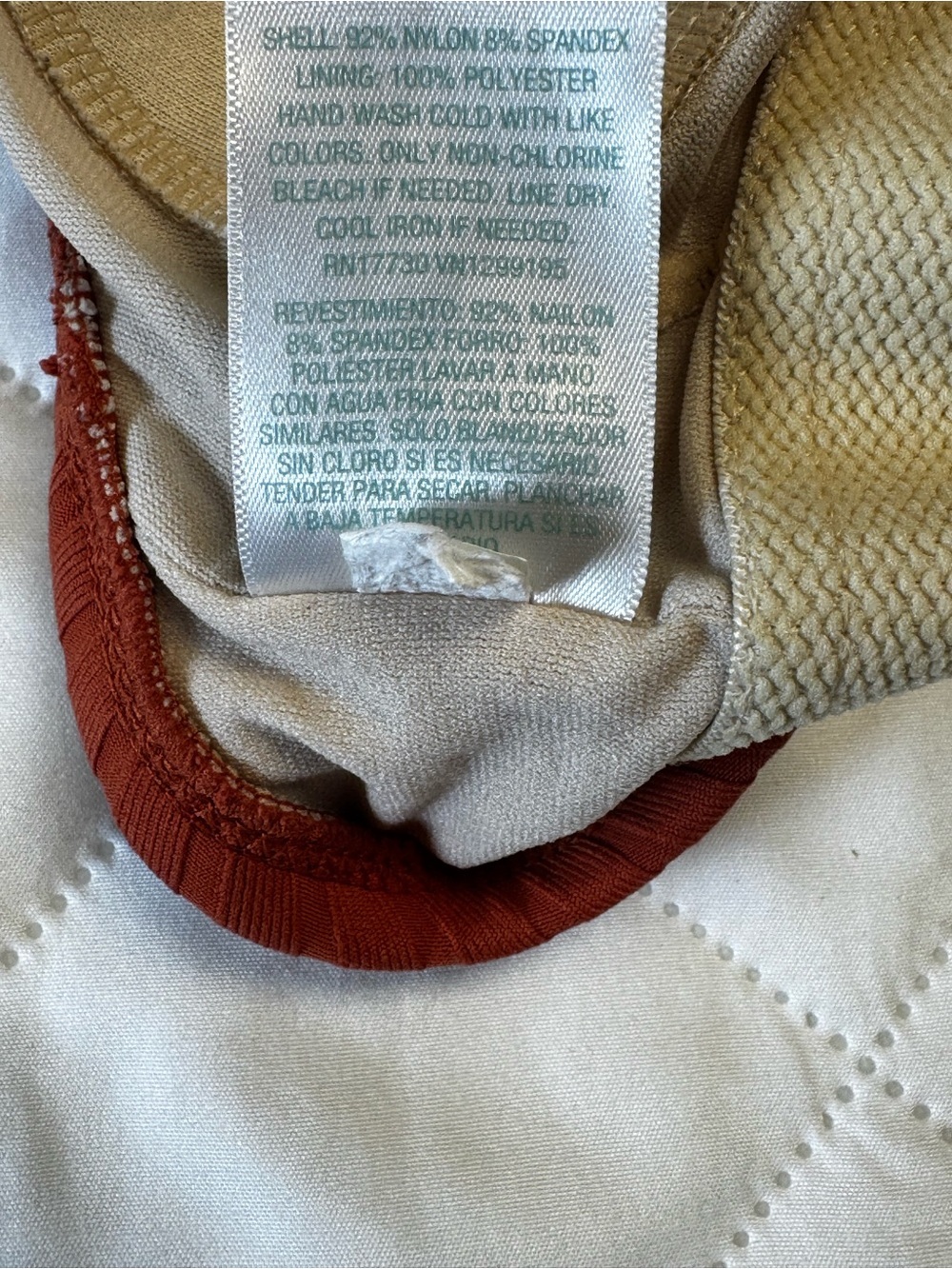 Kona Sol Ribbed One Piece Swimsuit Rust Cutout Open Back Size Small - Picture 12 of 12